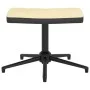 Relax chair with cream velvet and PVC footstool by vidaXL, Armchairs - Ref: Foro24-327851, Price: 117,04 €, Discount: %
