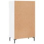 Mueble zapatero madera contrachapada blanco brillo 60x35x105 cm