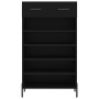 Zapatero madera de ingeniería negro 60x35x105 cm en Armarios y almacenamiento | Comprar online en Foro24