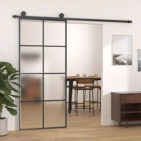 Sliding door with ESG aluminum glass hardware set 90x205 cm by vidaXL, Doors for the home - Ref: Foro24-3152141, Price: 313,5...