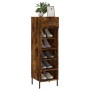 Zapatero madera de ingeniería roble ahumado 30x35x105 cm