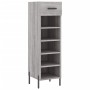 Zapatero madera de ingeniería gris Sonoma 30x35x105 cm