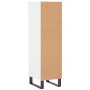 Mueble zapatero madera contrachapada blanco brillo 30x35x105 cm