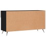 Banco zapatero madera de ingeniería negro 102x35x55 cm