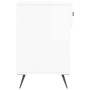 Banco zapatero madera de ingeniería blanco brillo 102x35x55 cm