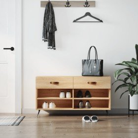 Banco zapatero madera de ingeniería roble Sonoma 102x35x55 cm Banco zapatero madera de ingeniería roble Sonoma 102x35x55 cm