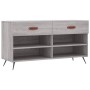 Banco zapatero madera de ingeniería gris Sonoma 102x35x55 cm