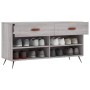 Banco zapatero madera de ingeniería gris Sonoma 102x35x55 cm