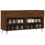 Banco zapatero madera de ingeniería marrón roble 102x35x55 cm