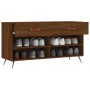 Banco zapatero madera de ingeniería marrón roble 102x35x55 cm