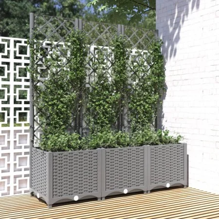 Hellgraues Pflanzgefäß aus PP 120x40x136 cm von vidaXL, Töpfe und Pflanzgefäße - Ref: Foro24-153274, Preis: 153,37 €, Rabatt: %