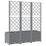 Light gray PP planter with trellis 120x40x136 cm by vidaXL, Pots and planters - Ref: Foro24-153274, Price: 153,37 €, Discount: %
