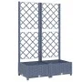 Planter with trellis PP dark gray 80x40x121.5 cm by vidaXL, Pots and planters - Ref: Foro24-318250, Price: 55,38 €, Discount: %