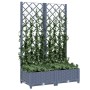 Planter with trellis PP dark gray 80x40x121.5 cm by vidaXL, Pots and planters - Ref: Foro24-318250, Price: 66,50 €, Discount: %