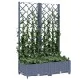Planter with trellis PP dark gray 80x40x121.5 cm by vidaXL, Pots and planters - Ref: Foro24-318250, Price: 55,38 €, Discount: %