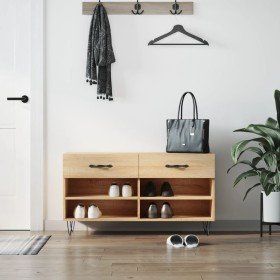 Banco zapatero madera de ingeniería roble Sonoma 102x35x55 cm Banco zapatero madera de ingeniería roble Sonoma 102x35x55 cm