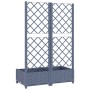 Planter with trellis PP dark gray 80x40x121.5 cm by vidaXL, Pots and planters - Ref: Foro24-318250, Price: 66,50 €, Discount: %