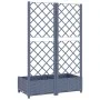 Planter with trellis PP dark gray 80x40x121.5 cm by vidaXL, Pots and planters - Ref: Foro24-318250, Price: 55,38 €, Discount: %
