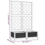 Jardinera con enrejado PP gris oscuro 80x40x121,5 cm de vidaXL, Maceteros y jardineras - Ref: Foro24-318250, Precio: 59,08 €,...