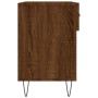 Banco zapatero madera de ingeniería marrón roble 102x35x55 cm