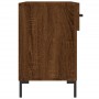 Banco zapatero madera de ingeniería marrón roble 102x35x55 cm