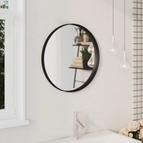 Espejo de pared negro 50 cm de vidaXL, Espejos - Ref: Foro24-322294, Precio: 49,40 €, Descuento: %