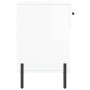 Banco zapatero madera de ingeniería blanco brillo 102x35x55 cm