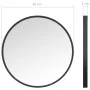 Black wall mirror 50 cm by vidaXL, Mirrors - Ref: Foro24-322294, Price: 48,39 €, Discount: %