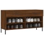 Banco zapatero madera de ingeniería marrón roble 102x35x55 cm