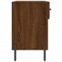 Banco zapatero madera de ingeniería marrón roble 102x35x55 cm
