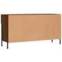 Banco zapatero madera de ingeniería marrón roble 102x35x55 cm