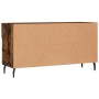 Banco zapatero madera de ingeniería roble ahumado 102x35x55 cm