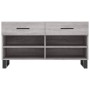 Banco zapatero madera de ingeniería gris Sonoma 102x35x55 cm