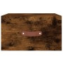 Mesita de noche de pared color roble ahumado 35x35x20 cm