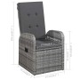 Juego de comedor para jardín 9 piezas gris