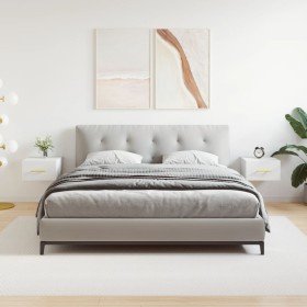 Mesitas de noche de pared 2 uds blanco 35x35x20 cm Mesitas de noche de pared 2 uds blanco 35x35x20 cm