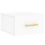 Mesitas de noche de pared 2 uds blanco 35x35x20 cm