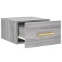 Mesitas de noche de pared 2 uds color gris Sonoma 35x35x20 cm