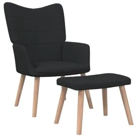 Entspannungssessel mit Fußstütze aus schwarzem Stoff von vidaXL, Sessel - Ref: Foro24-327936, Preis: 135,28 €, Rabatt: %