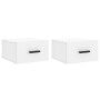 Mesitas de noche de pared 2 uds blanco 35x35x20 cm