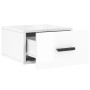 Mesitas de noche de pared 2 uds blanco brillo 35x35x20 cm