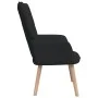 Sillón de relax con reposapiés tela negro de vidaXL, Sillones - Ref: Foro24-327936, Precio: 135,28 €, Descuento: %