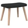 Sillón de relax con reposapiés tela negro de vidaXL, Sillones - Ref: Foro24-327936, Precio: 135,28 €, Descuento: %