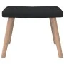 Sillón de relax con reposapiés tela negro de vidaXL, Sillones - Ref: Foro24-327936, Precio: 135,28 €, Descuento: %