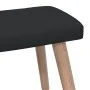 Sillón de relax con reposapiés tela negro de vidaXL, Sillones - Ref: Foro24-327936, Precio: 135,28 €, Descuento: %