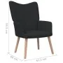 Sillón de relax con reposapiés tela negro de vidaXL, Sillones - Ref: Foro24-327936, Precio: 135,28 €, Descuento: %