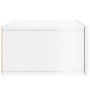 Mesitas de noche de pared 2 uds blanco brillo 35x35x20 cm