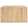 Mesita de noche de pared color roble Sonoma 35x35x20 cm