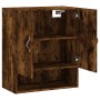 Armario de pared madera de ingeniería roble ahumado 60x31x70 cm