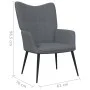 Relax armchair with dark gray fabric footstool by vidaXL, Armchairs - Ref: Foro24-327953, Price: 122,11 €, Discount: %